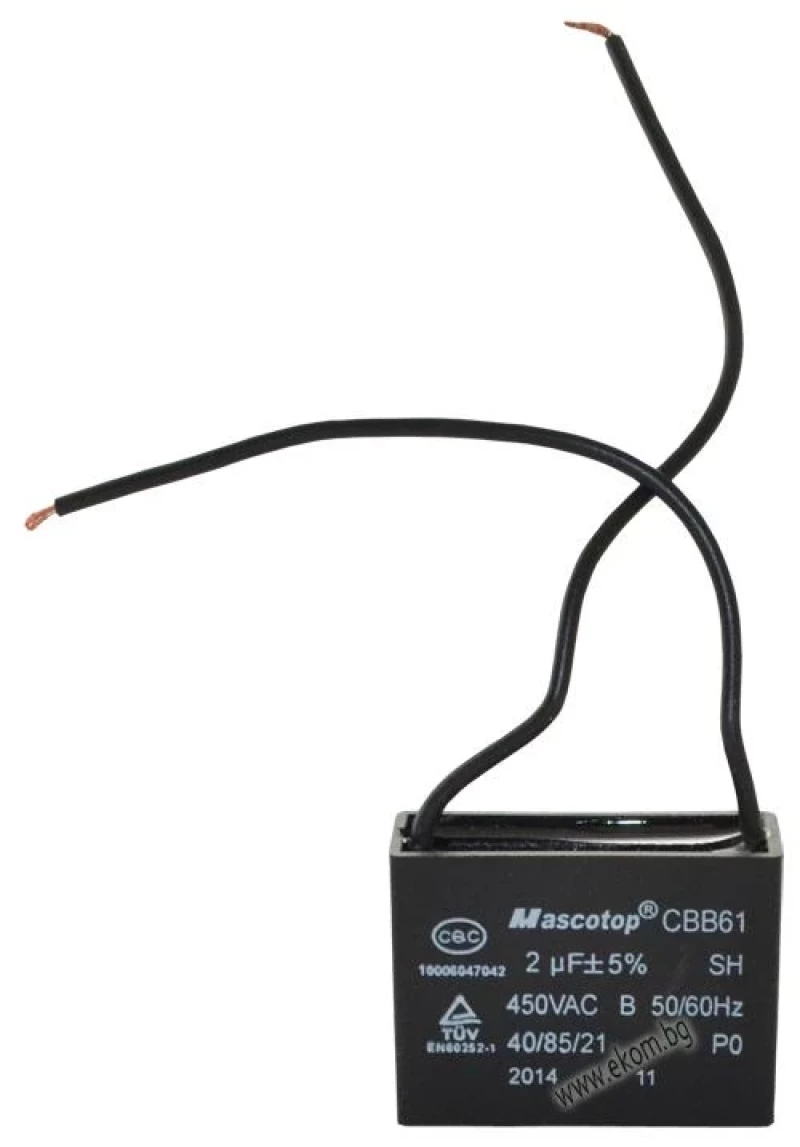 412AV83 Кондензатор 2mF/450VAC със изводи