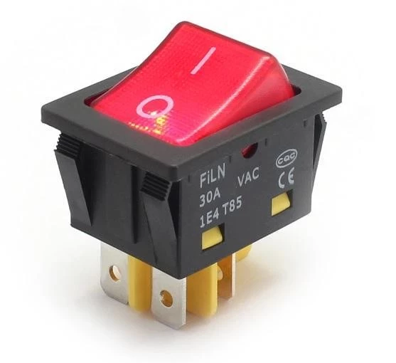 446КМ80 Ключ светещ KCD4 30A червен