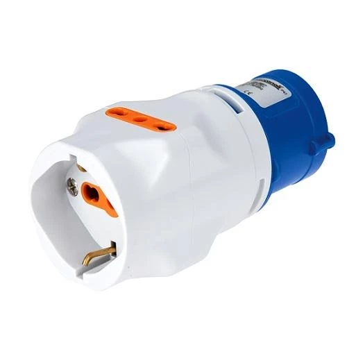 803EC08 Преход контакт 2P+E 16A към шуко EC690510