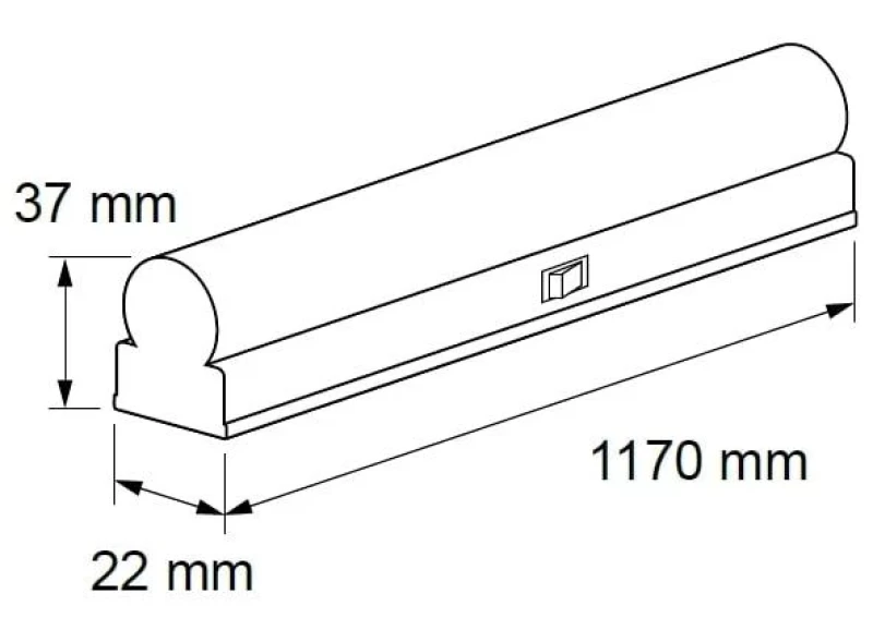 LED ОСВЕТИТЕЛНО ТЯЛО Т5 ТЕРМОПЛАСТИК НЕУТРАЛНА 220V 14W