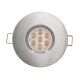 Thumbnail 1 of LED ЛУНА ЗА ВГРАЖДАНЕ IP44 6.5W 2700K 220V ТОПЛА СВЕТЛИНА MD2835 САТИНИРАН НИКЕЛ