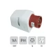 Thumbnail 1 of 802PB34 Стационарен щепсъл ОМ IP44 16A 5P