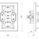 Thumbnail 2 of 803АТ28 Контакт четворен Каре 4 Крем 16А,250V 5404