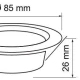 Thumbnail 3 of LED ЛУНА ЗА ВГРАЖДАНЕ IP44 6.5W, 2700K, 220V, ТОПЛА СВЕТЛИНА, SMD2835, БЯЛА