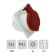 Thumbnail 1 of 803PB16 Стационарен контакт наклонен СМ IP44 32A 5P