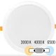Thumbnail 3 of LED панел за вграждане, кръг, влагозащитен 24W, 3000K/4000K/6500K, 220-240V AC, IP54