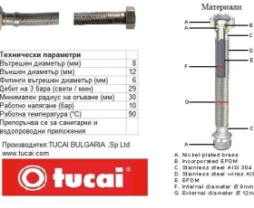 Снимка на 502ST21 Мека връзка 20 Г3/8-Н1/2 8100