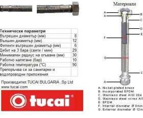 Снимка на 502ST47 Мека връзка 40 Н3/8-Г1/2 8142