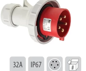 Снимка на 802PB40 Подвижен щепсъл IP67 32A 5P
