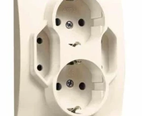 Снимка на 803АТ26 Контакт четворен Каре 2 Крем 16А,250V 5402