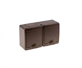 Снимка на 803PB02 Контакт двоен BETA ОМ кафяв IP44