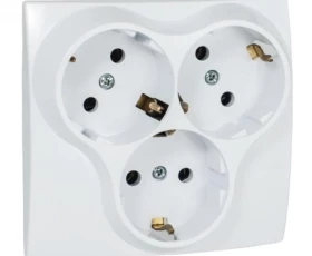 Снимка на 803АТ13 Контакт троен Класик 3/4 бял 16А,250V 5303
