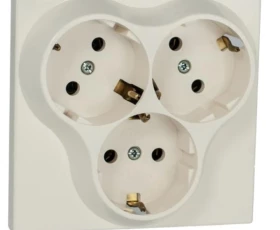 Снимка на 803АТ14 Контакт троен Класик 3/4крема 16А,250V 5304