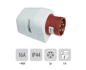 Снимка на 802PB34 Стационарен щепсъл ОМ IP44 16A 5P