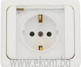 Снимка на 803НК08 Контакт Роял бял IP 44 скрит монтаж