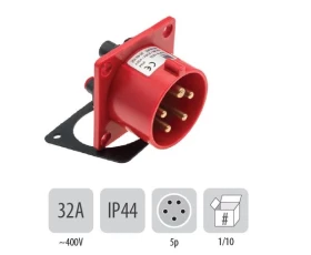 Снимка на 802PB32 Стационарен щепсъл СМ IP44 32A 5P