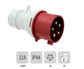 Снимка на 802PB30 Подвижен щепсъл IP44 32A 5P