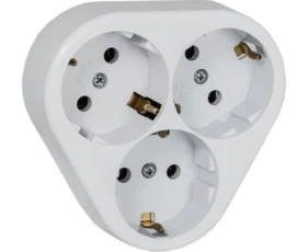 Снимка на 803АТ09 Контакт троен Класик 1/2 бял 16А,250V 5301