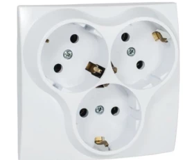 Снимка на 803АТ17 Контакт троен Класик 9/10 бял 16А,250V 5309