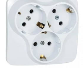 Снимка на 803АТ12 Контакт троен Класик 11/12 крема 16А,250V 5312