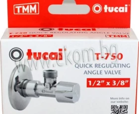 Снимка на 104TU04 Ъглов кран 1/2x3/8 0400007
