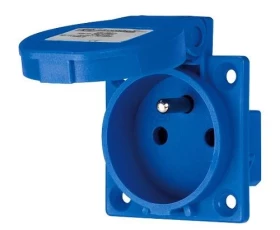 Снимка на 803EC10 Контакт шуко 2P+E 16A син EC690515