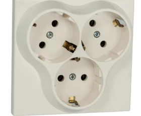 Снимка на 803АТ18 Контакт троен Класик 9/10 крема 16А,250V 5310